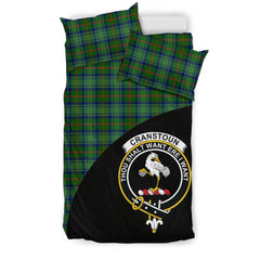 Cranstoun Family Tartan Crest Wave Style Bedding Set