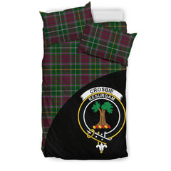 Crosbie Family Tartan Crest Wave Style Bedding Set