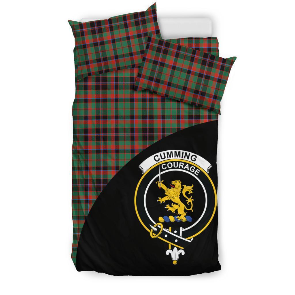 Cumming Hunting Ancient Family Tartan Crest Wave Style Bedding Set