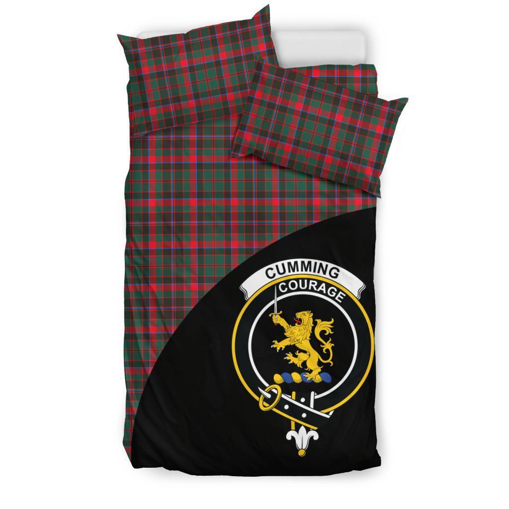 Cumming Hunting Modern Family Tartan Crest Wave Style Bedding Set