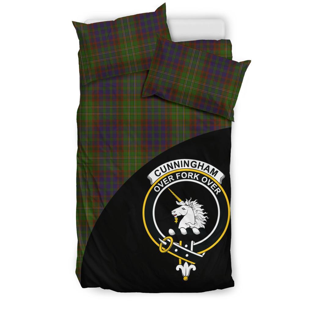 Cunningham Hunting Modern Tartan Crest Wave Style Bedding Set