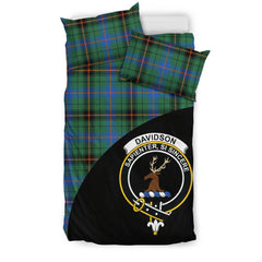 Davidson Ancient Family Tartan Crest Wave Style Bedding Set