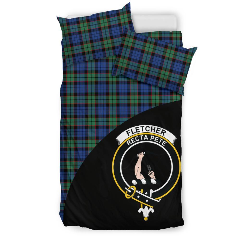 Fletcher Ancient Family Tartan Crest Wave Style Bedding Set