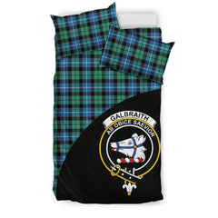 Galbraith Ancient Family Tartan Crest Wave Style Bedding Set