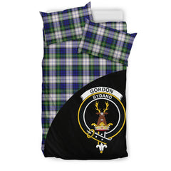 Gordon Dress Modern Tartan Crest Wave Bedding Set