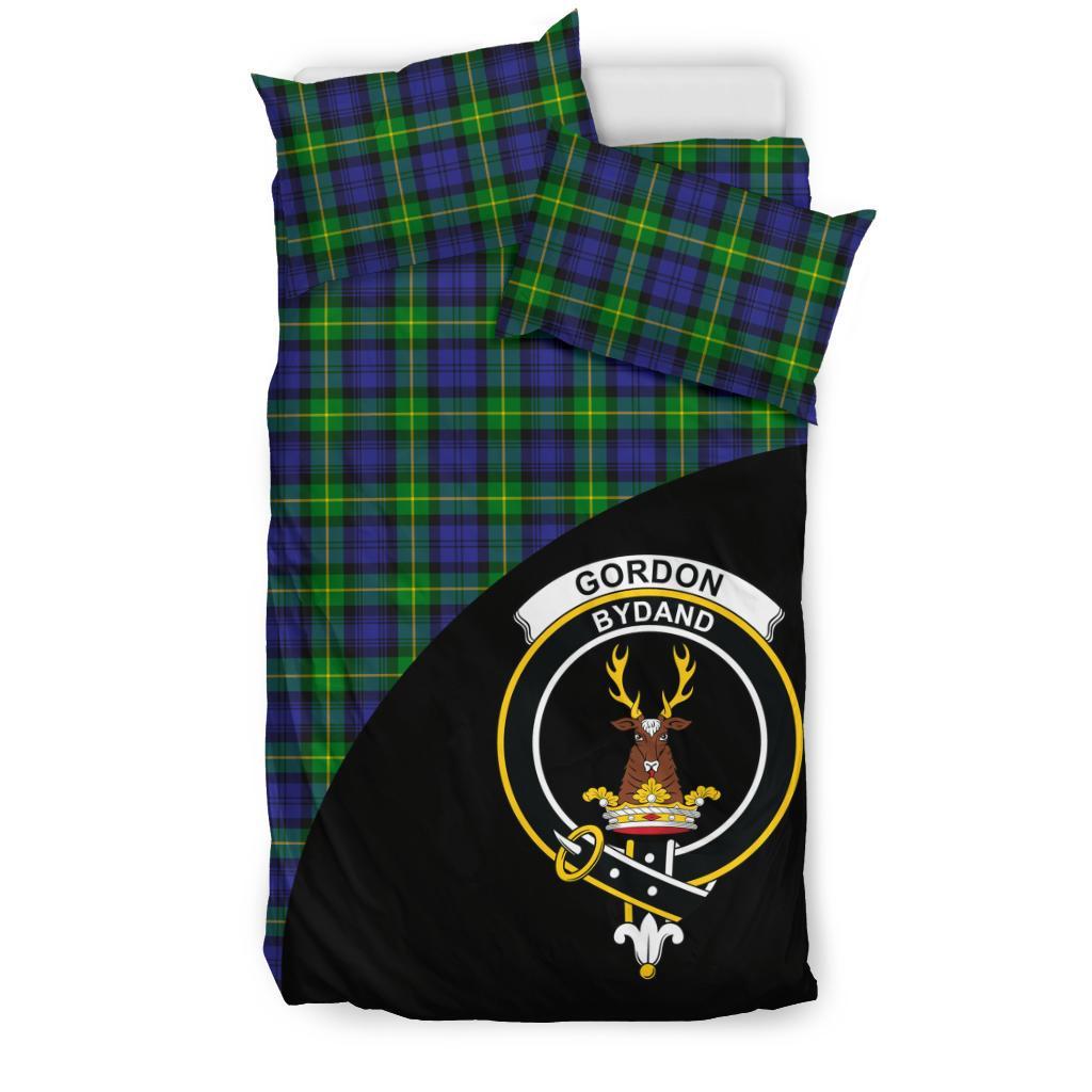 Gordon Modern Tartan Crest Wave Bedding Set