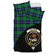 Graham of Menteith Modern Tartan Crest Wave Bedding Set