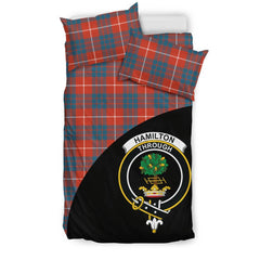 Hamilton Ancient Family Tartan Crest Wave Style Bedding Set