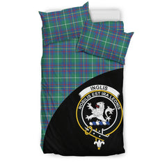 Inglis Ancient Family Tartan Crest Wave Style Bedding Set