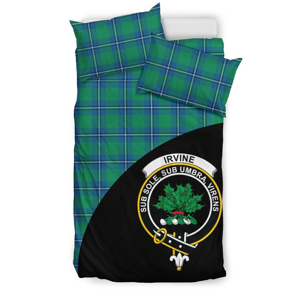 Irvine Ancient Tartan Crest Bedding Set Wave Style