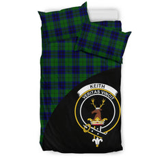 Keith Modern Tartan Crest Wave Bedding Set