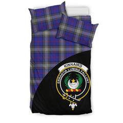 Kinnaird Family Tartan Crest Wave Style Bedding Set