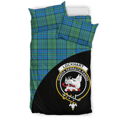 Lockhart Family Tartan Crest Wave Style Bedding Set