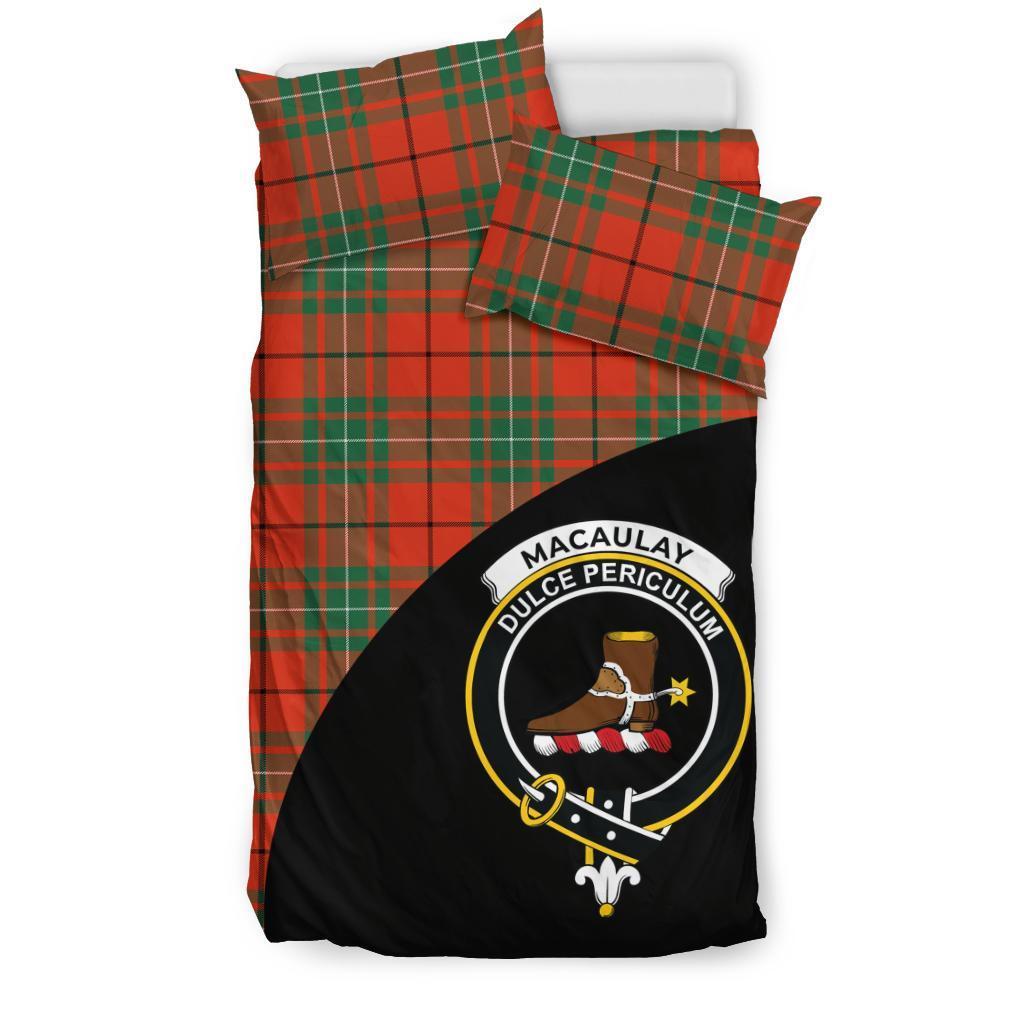 MacAulay Ancient Family Tartan Crest Wave Style Bedding Set