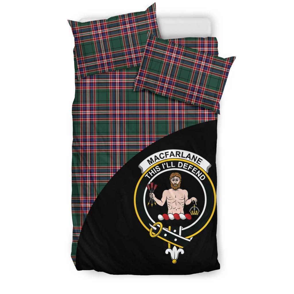 MacFarlane Hunting Modern Family Tartan Crest Wave Style Bedding Set