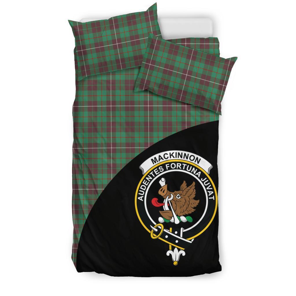 MacKinnon Hunting Ancient Family Tartan Crest Wave Style Bedding Set