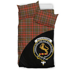 MacKintosh Hunting Weathered Family Tartan Crest Wave Style Bedding Set