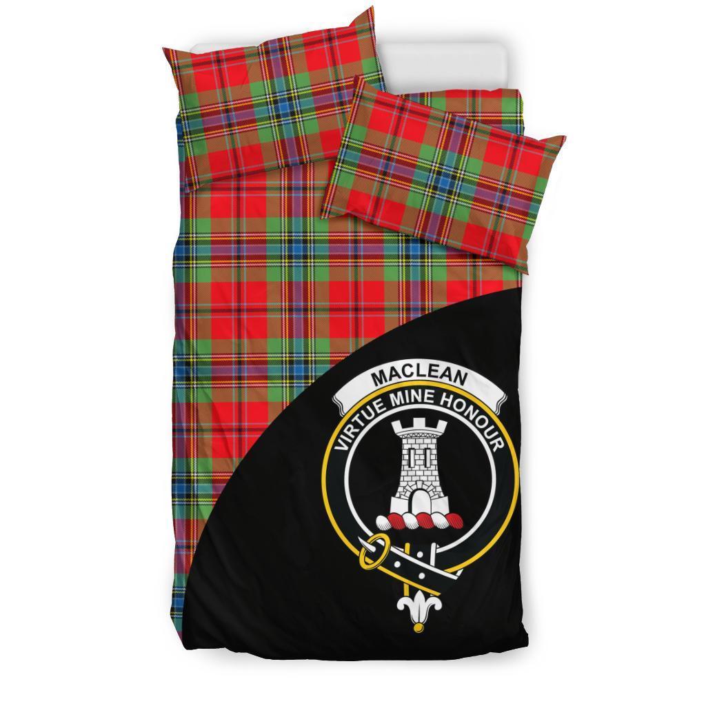 MacLean of Duart Modern Family Tartan Crest Wave Style Bedding Set