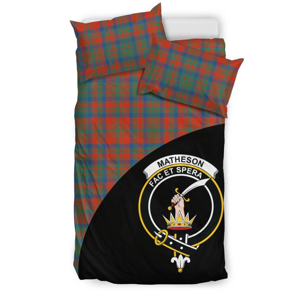 Matheson Ancient Family Tartan Crest Wave Style Bedding Set