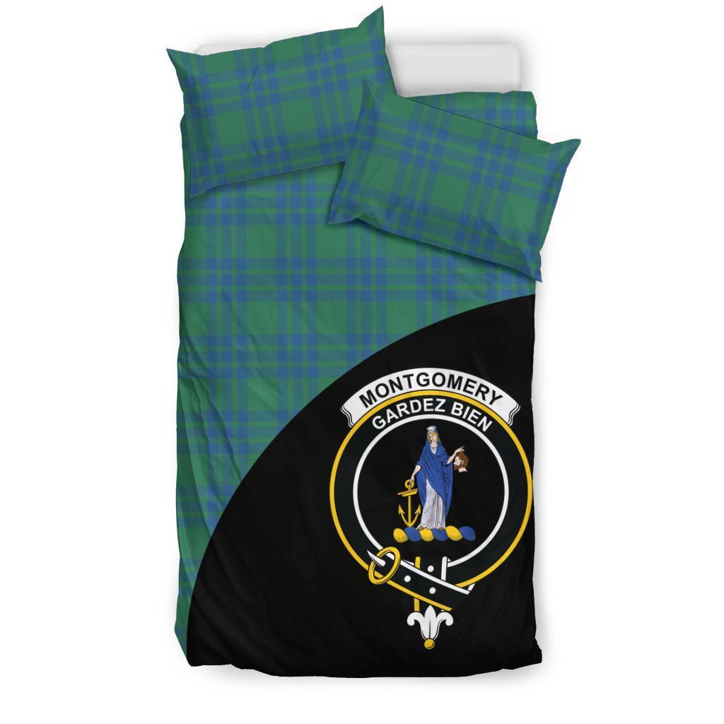 Montgomery Ancient Family Tartan Crest Wave Style Bedding Set