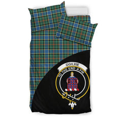 Ogilvie Hunting Ancient Family Tartan Crest Wave Style Bedding Set