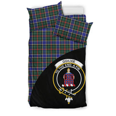 Ogilvie Hunting Modern Family Tartan Crest Wave Style Bedding Set