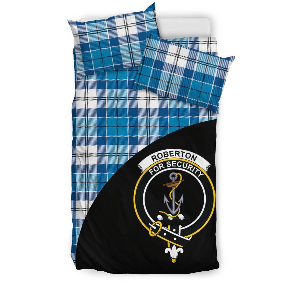 Roberton Family Tartan Crest Wave Style Bedding Set