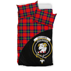 Ruthven Modern Family Tartan Crest Wave Style Bedding Set