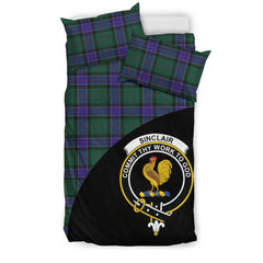 Sinclair Hunting Modern Family Tartan Crest Wave Style Bedding Set