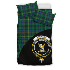 Stewart Hunting Modern Family Tartan Crest Wave Style Bedding Set