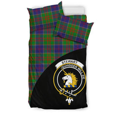 Stewart of Appin Hunting Modern Family Tartan Crest Wave Style Bedding Set