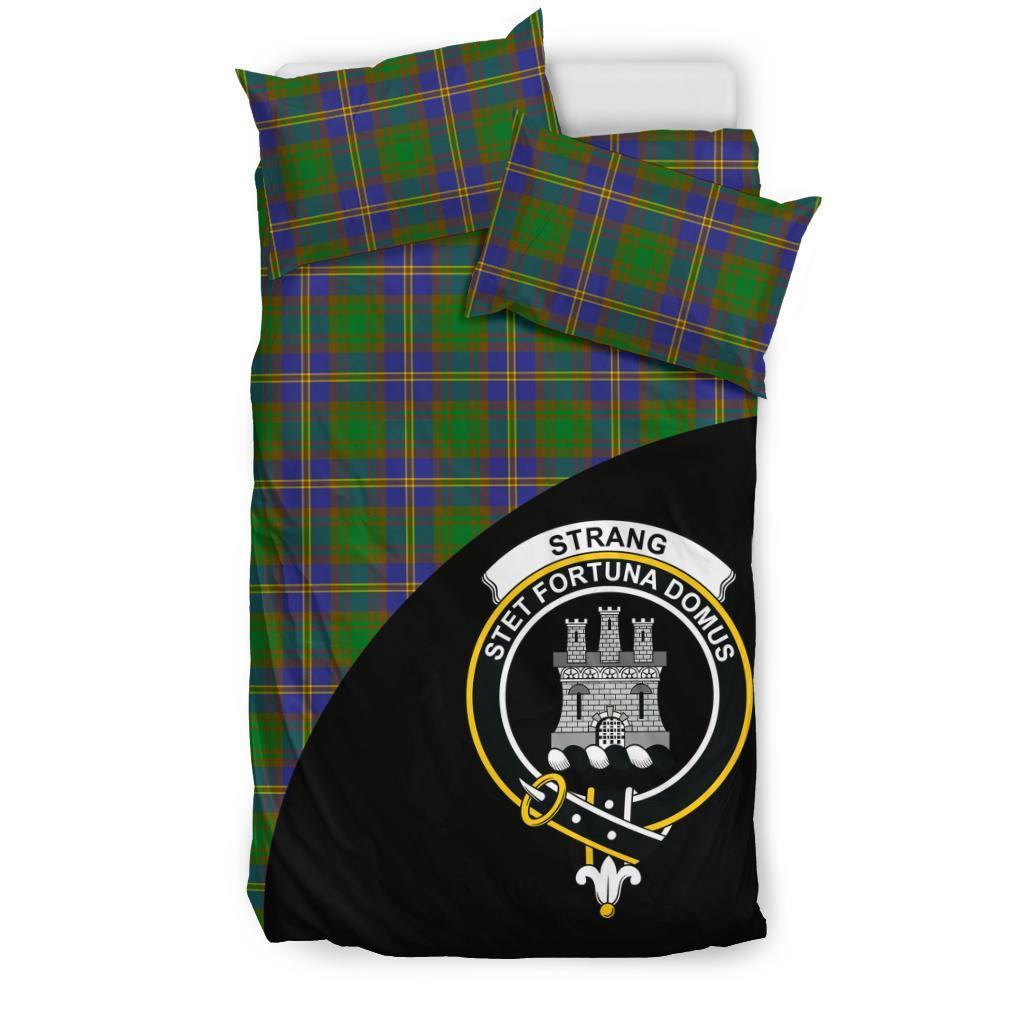 Strange of Balkaskie Family Tartan Crest Wave Style Bedding Set