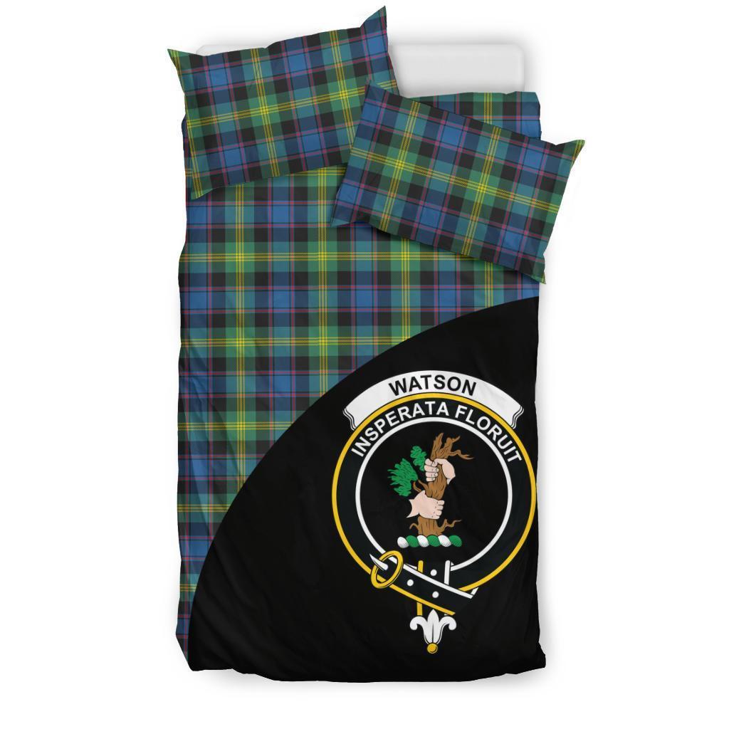 Watson Ancient Family Tartan Crest Wave Style Bedding Set