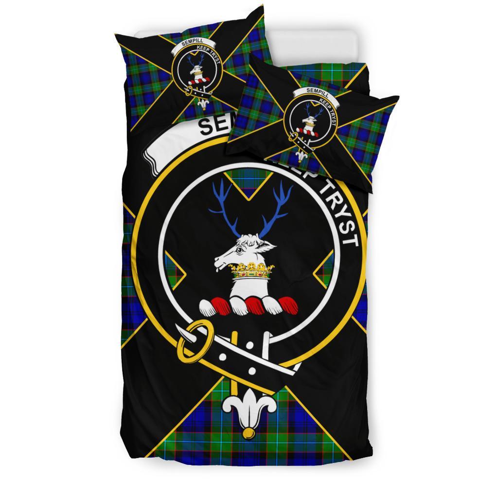 Sempill Tartan Crest Bedding Set - Luxury Style