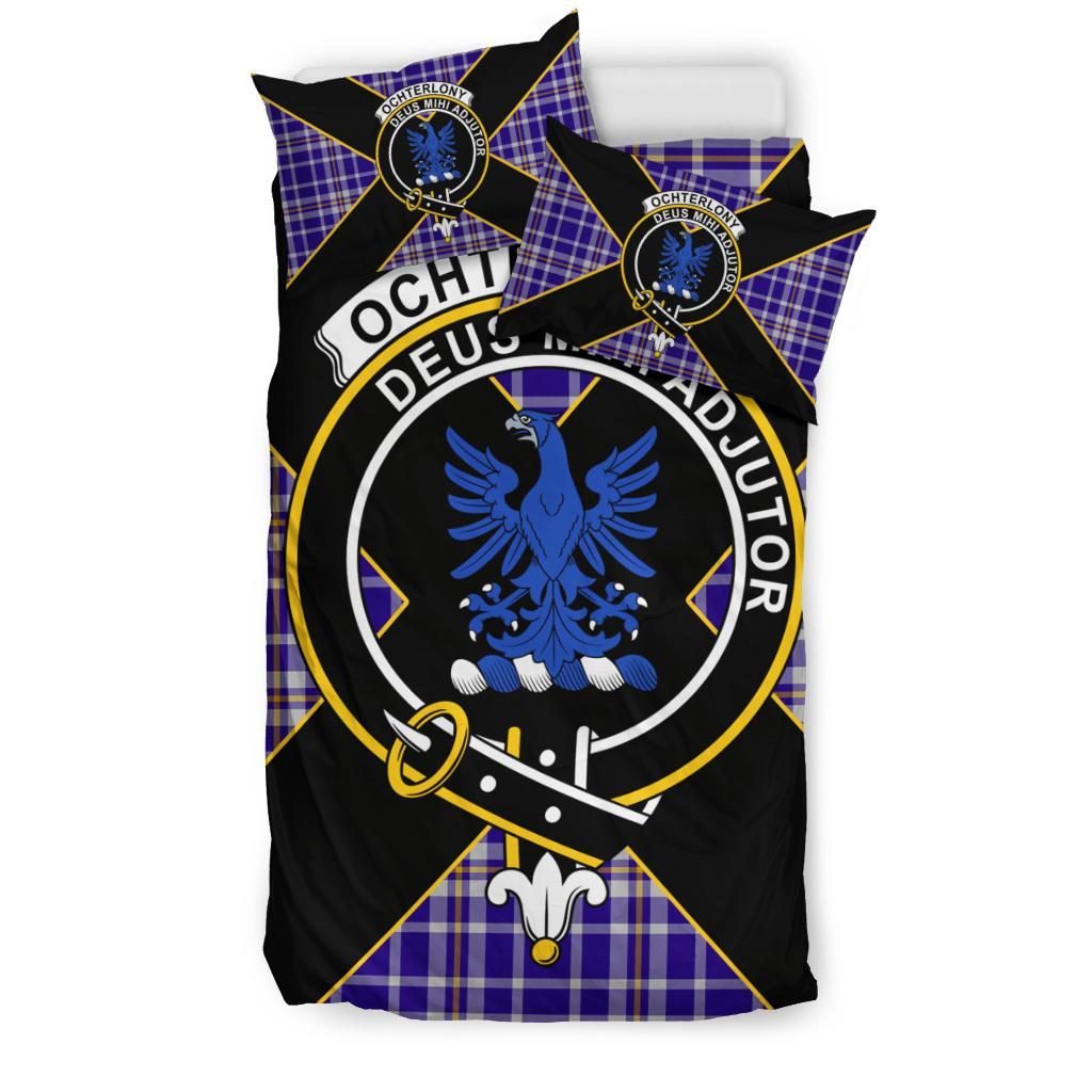 Ochterlony Tartan Crest Bedding Set - Luxury Style