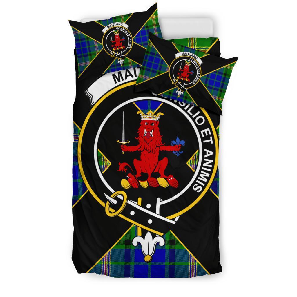 Maitland Tartan Crest Bedding Set - Luxury Style