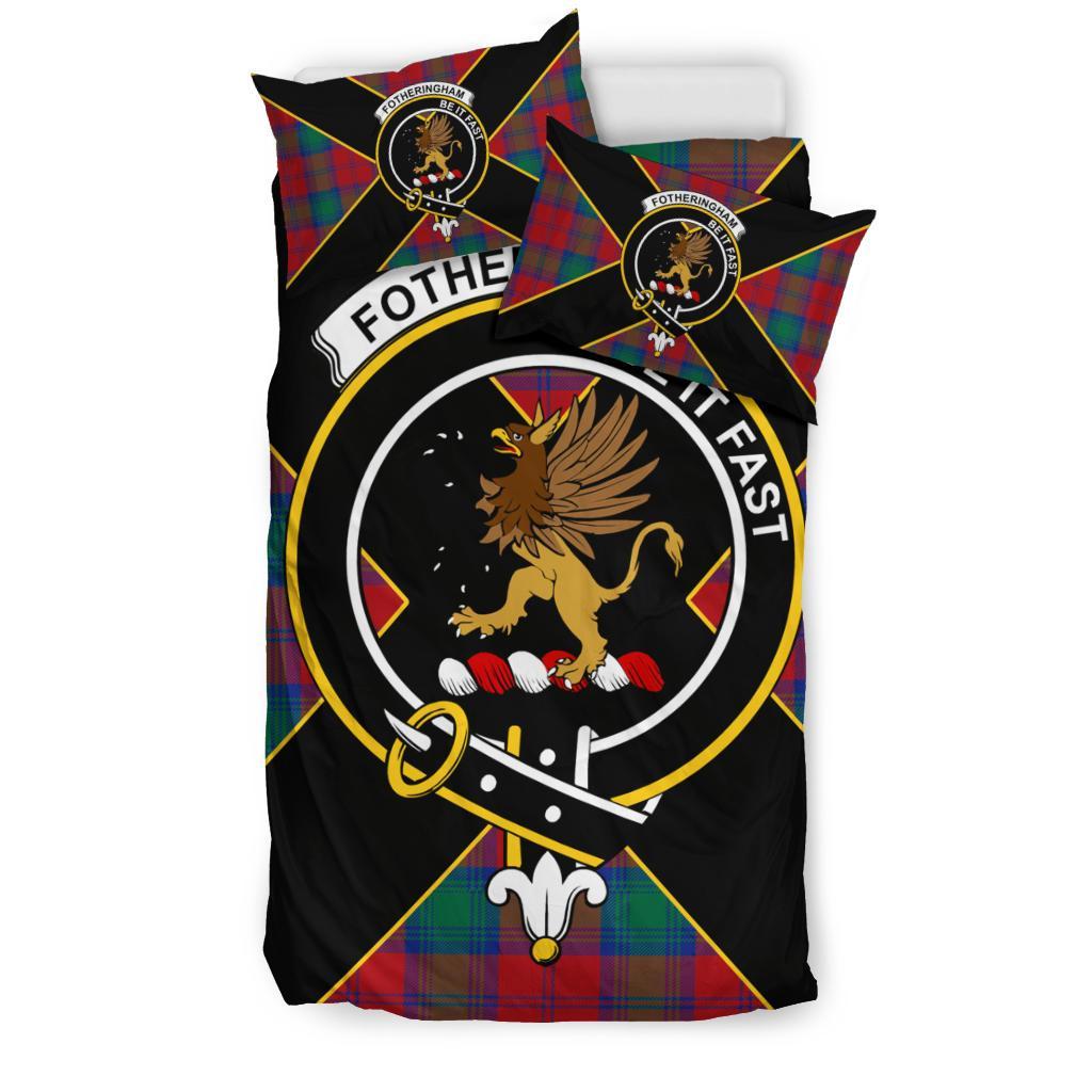 Fotheringham Tartan Crest Bedding Set - Luxury Style