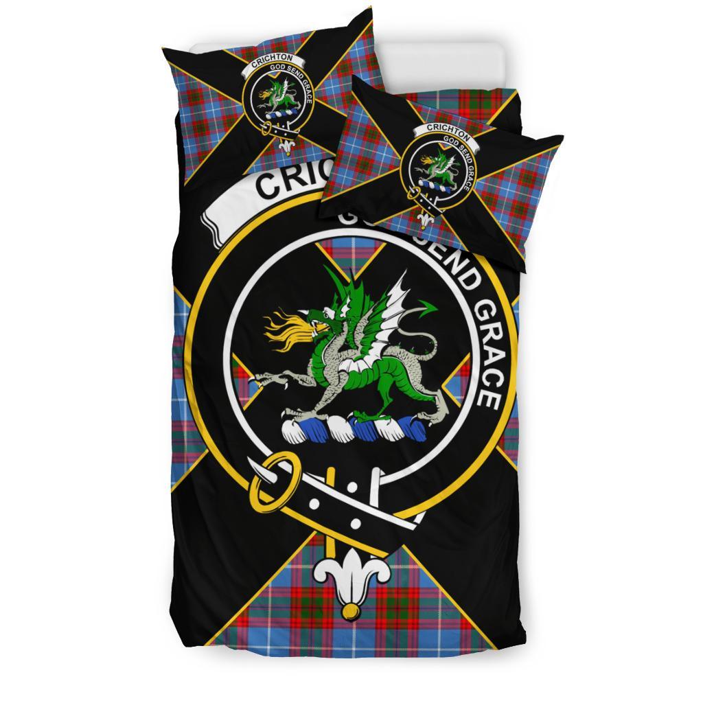 Crichton Tartan Crest Bedding Set - Luxury Style