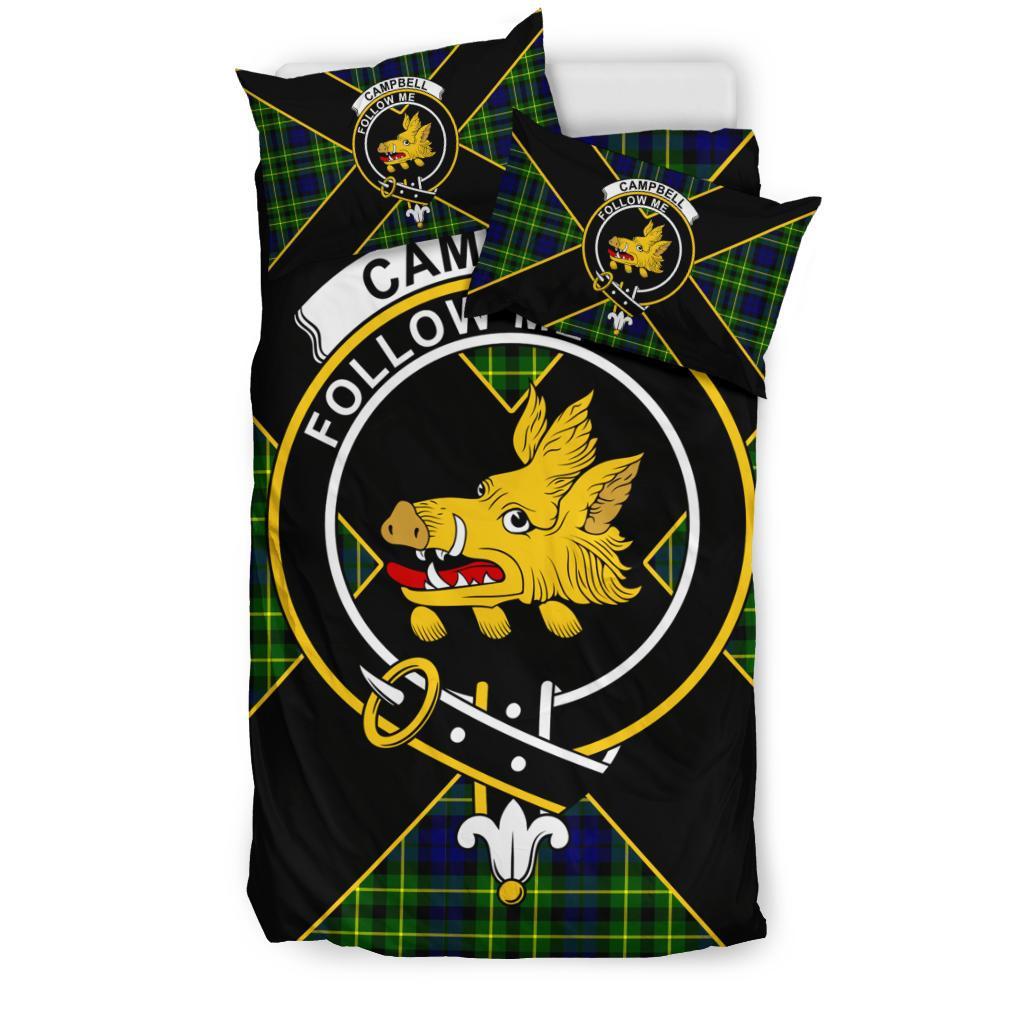 Campbell of Breadalbane Tartan Crest Bedding Set - Luxury Style