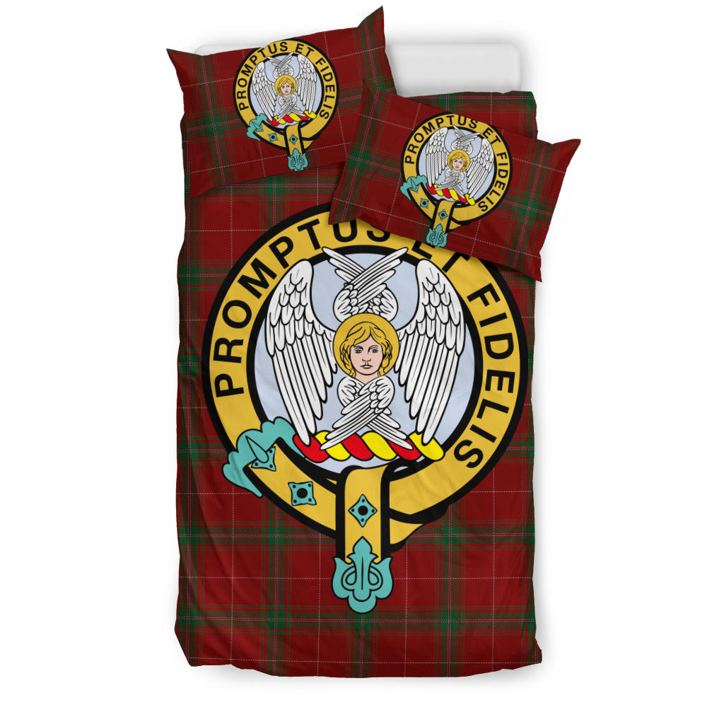 Carruthers Tartan Official Crest Bedding Set