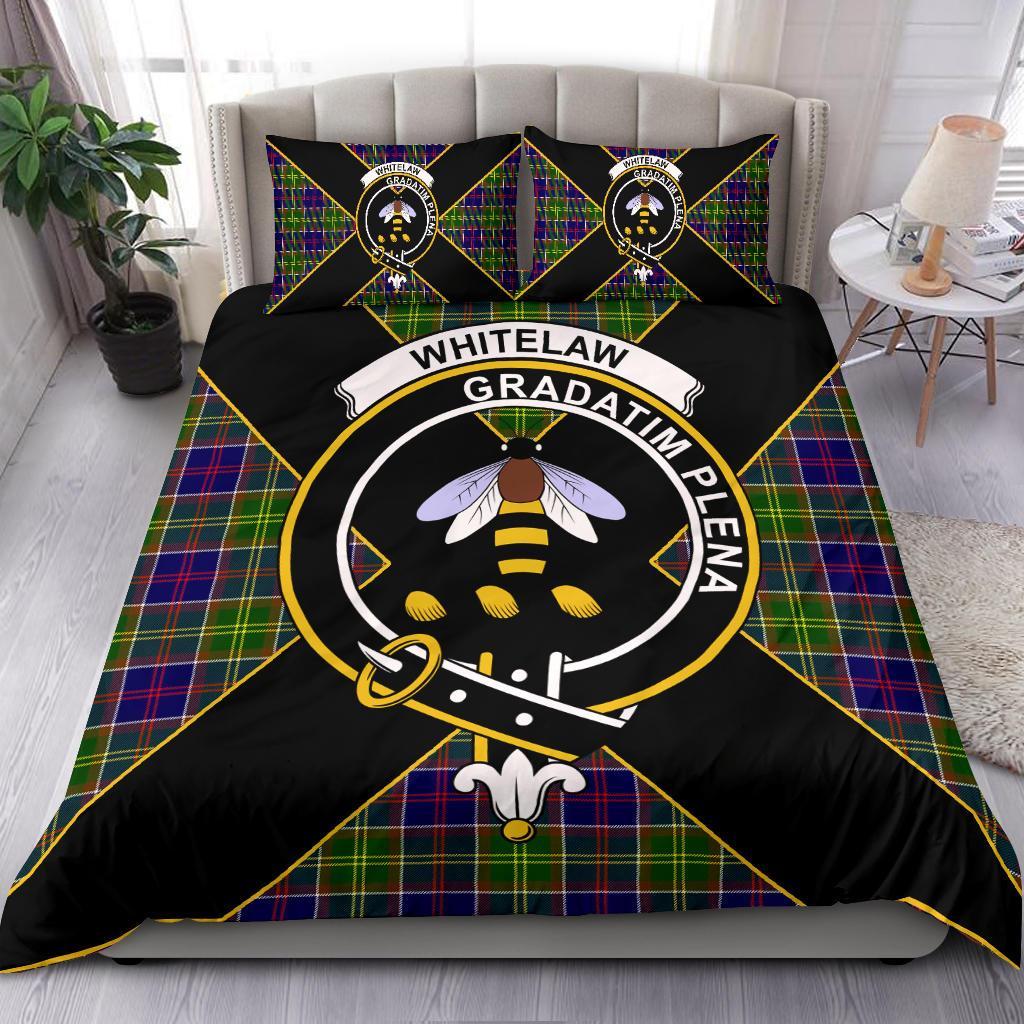 Whitelaw Tartan Crest Bedding Set - Luxury Style