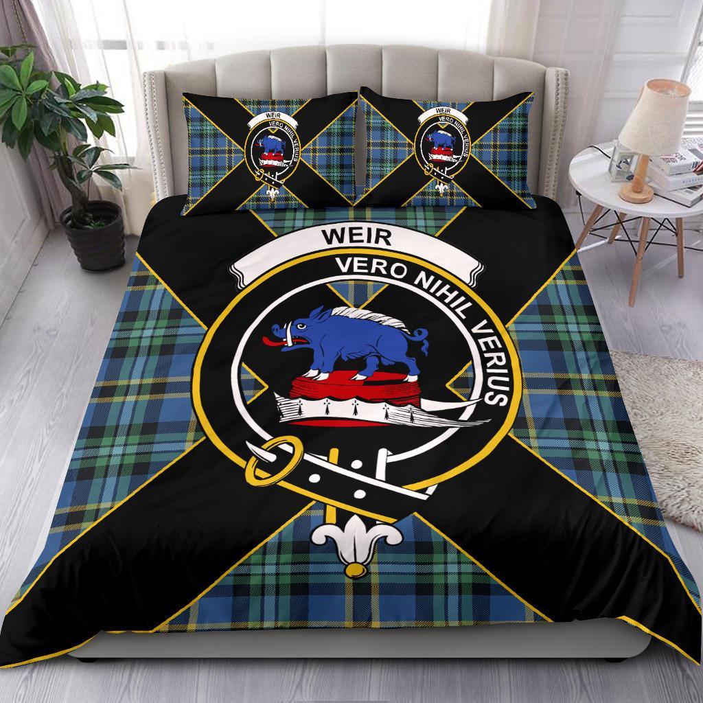 Weir Tartan Crest Bedding Set - Luxury Style