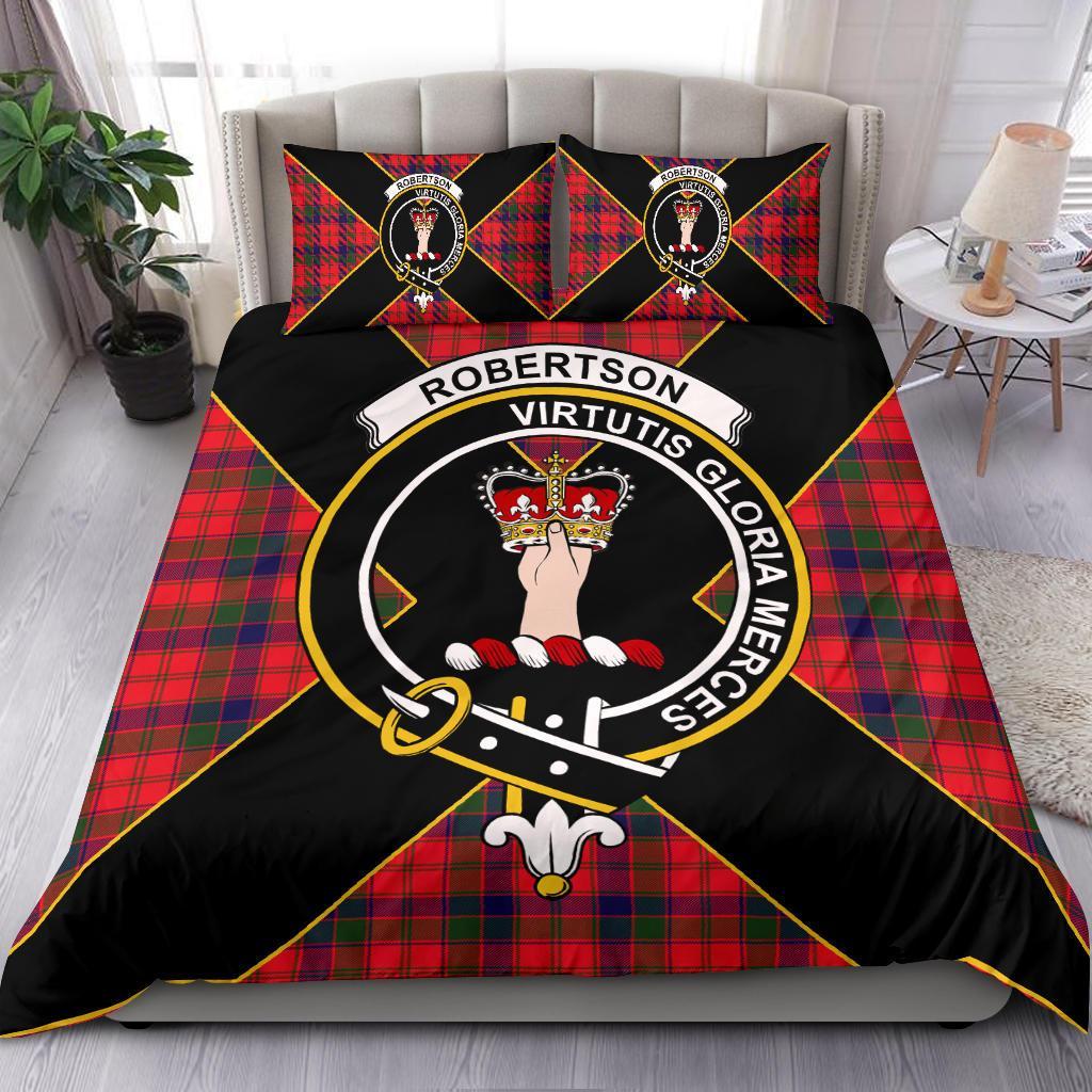 Robertson Tartan Crest Bedding Set - Luxury Style