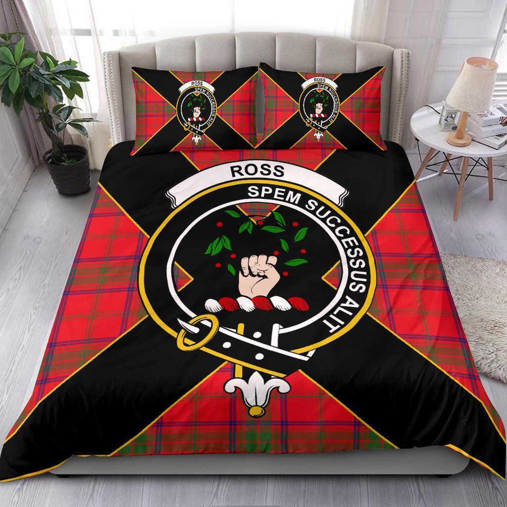 Ross Tartan Crest Bedding Set - Luxury Style