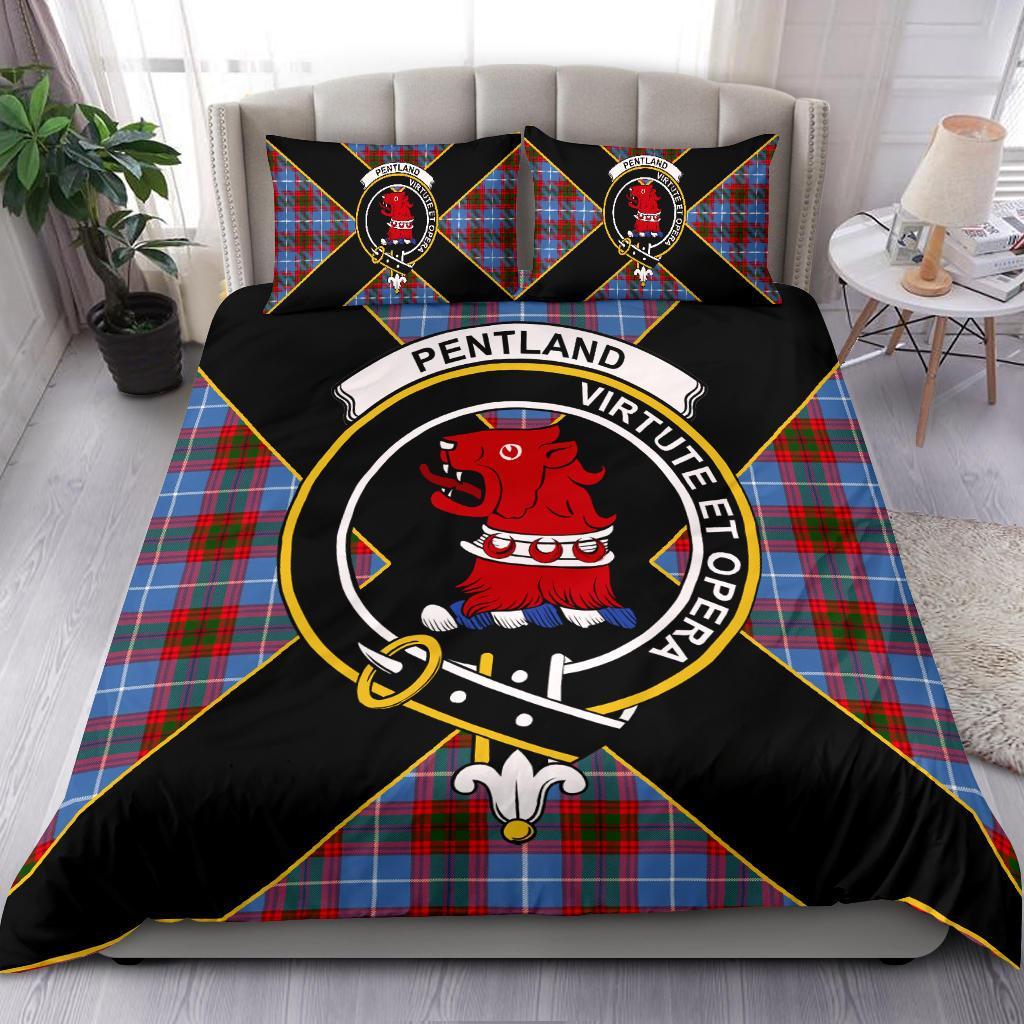 Pentland Tartan Crest Bedding Set - Luxury Style