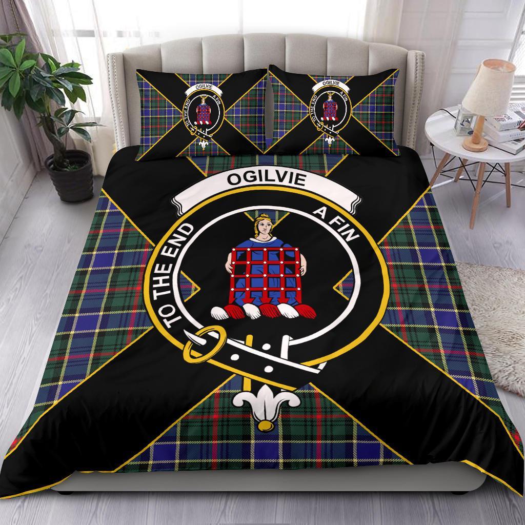 Ogilvie Tartan Crest Bedding Set - Luxury Style