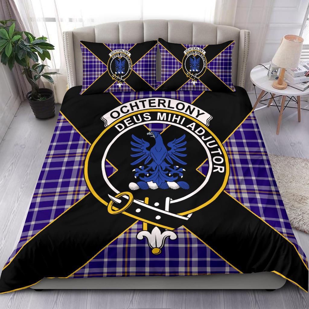 Ochterlony Tartan Crest Bedding Set - Luxury Style