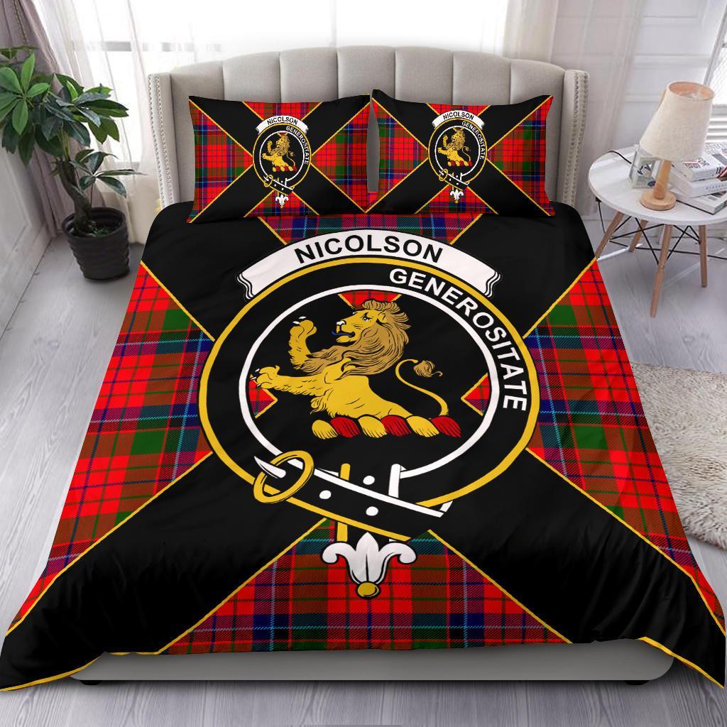 Nicolson Tartan Crest Bedding Set - Luxury Style