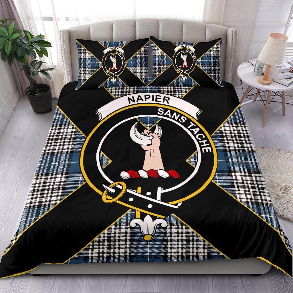 Napier Tartan Crest Bedding Set - Luxury Style