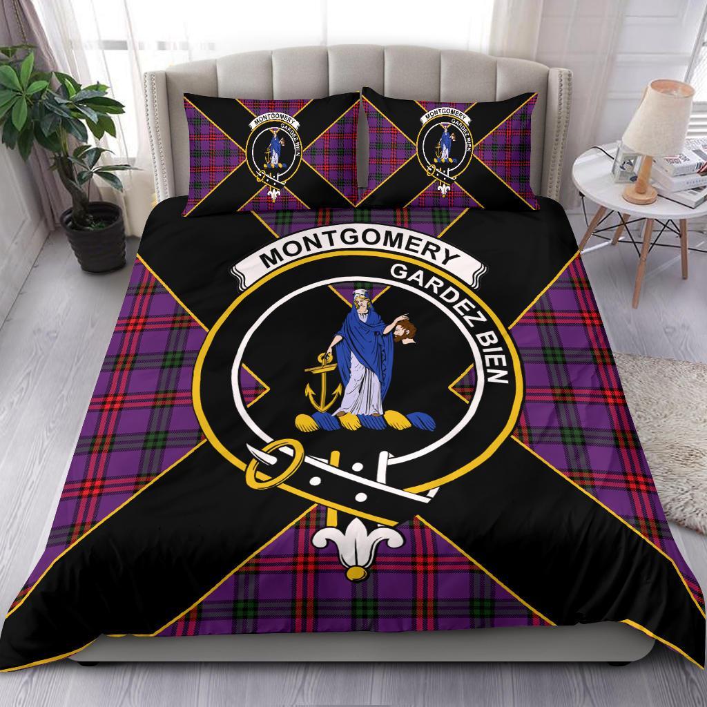 Montgomery Tartan Crest Bedding Set - Luxury Style